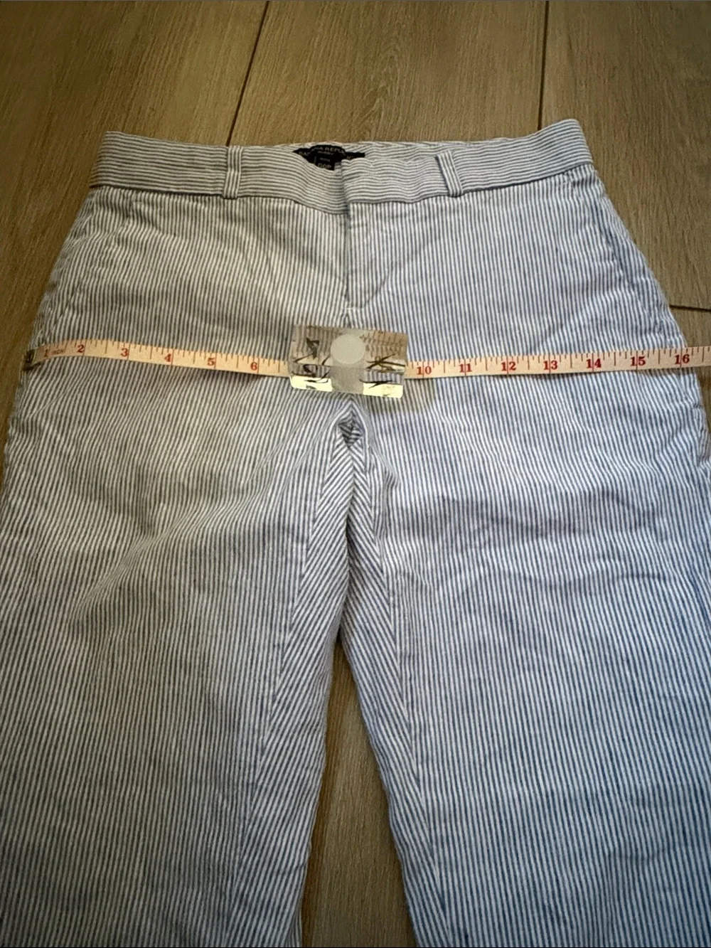 Banana Republic Blue & White Pinstripe Chinos - Slim Straight